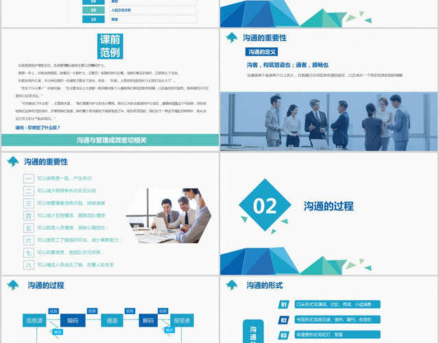 大气商务风企业沟通技巧培训培训模板
