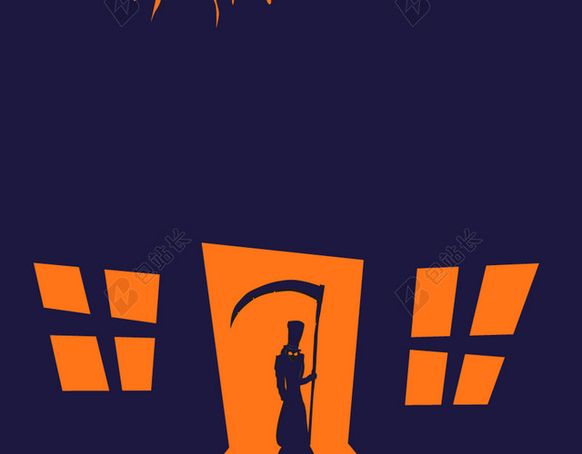 万圣节恐怖死神BANNER背景素材