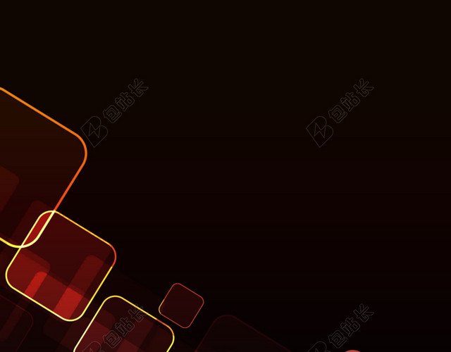 几何色块科技方形BANNER素材
