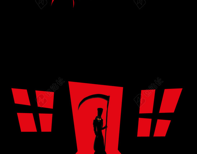 万圣节恐怖死神BANNER背景素材