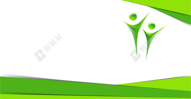 简约几何块面色块小人LOGOBANNER素材
