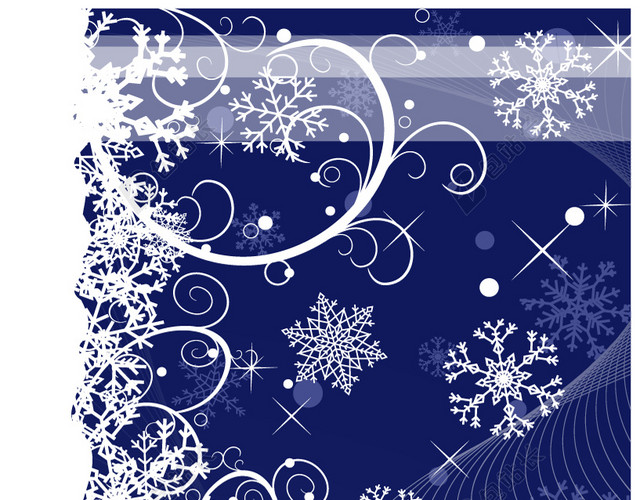 雪花几何科技块面BANNER素材
