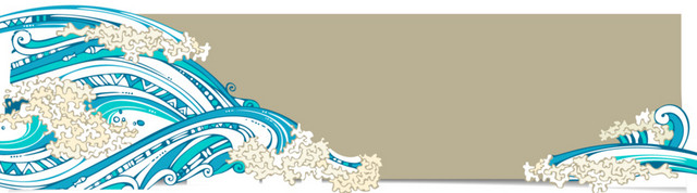 简约卡通几何海浪BANNER素材