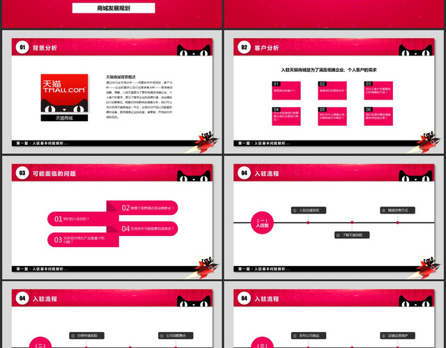 大气简约天猫商城入驻策划方案商务课件培训PPT模板