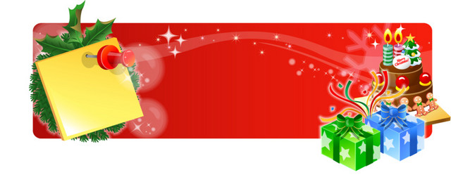 卡通圣诞BANNER背景素材