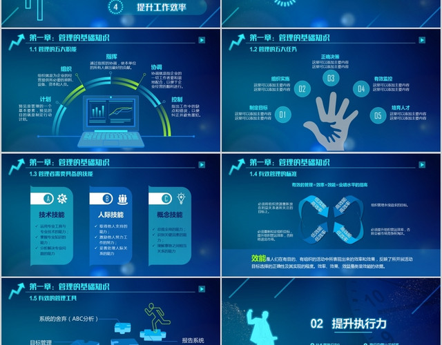 工作效率和管理能力提升课程企业培训商务PPT模板