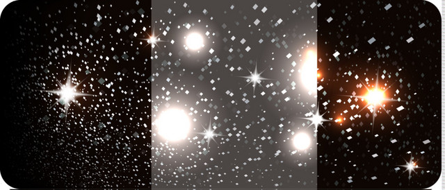 光效星星透明黑背景图