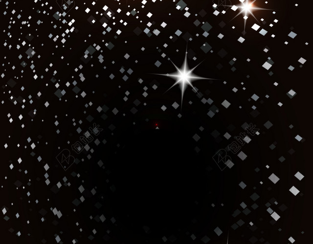 光效星星黑背景
