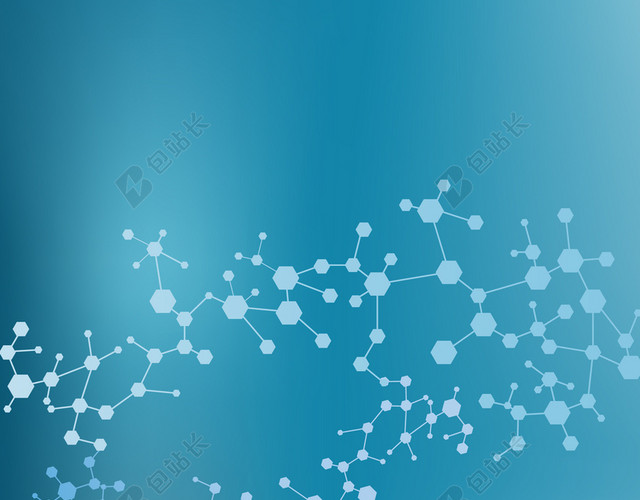 高分子线状蓝色科技医疗背景图