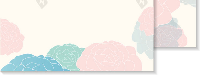 彩色花朵信纸背景图
