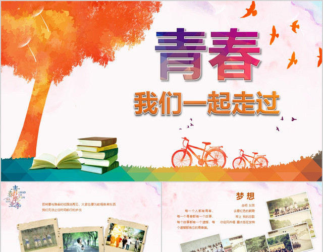 时尚大气致青春同学聚会毕业纪念册青春毕业典礼PPT
