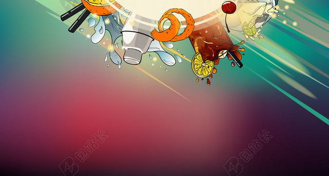 彩色线体卡片背景图