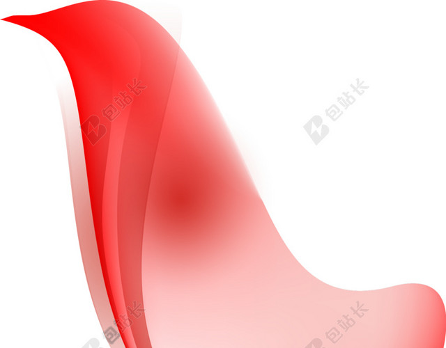 红色彩带体背景图