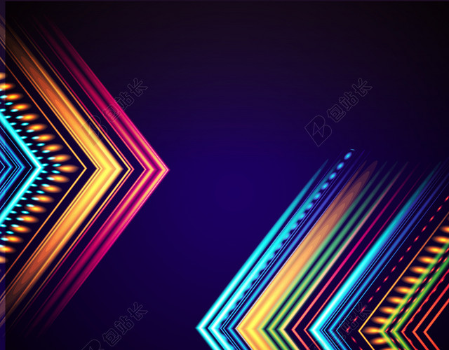 彩色线体纹蓝色背景图