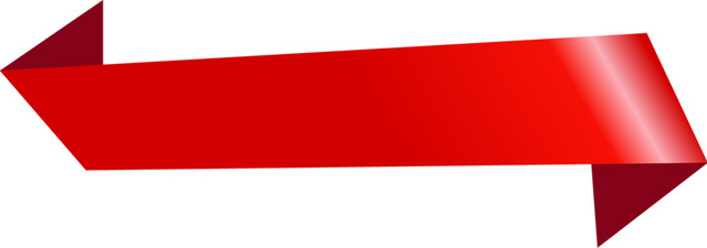 折叠红色彩带标签矢量图形元素