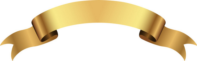 拱形金色彩带标签素材