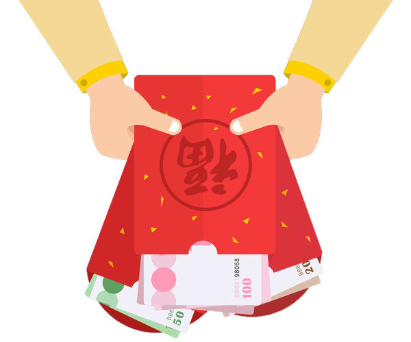 卡通红包人物素材