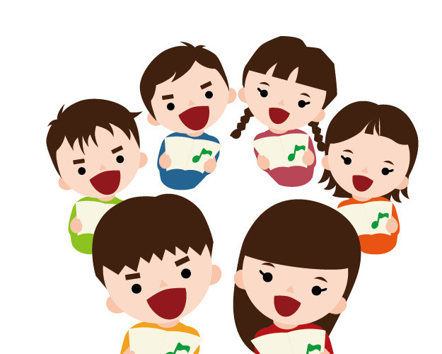 儿童才艺唱歌卡通插画素材
