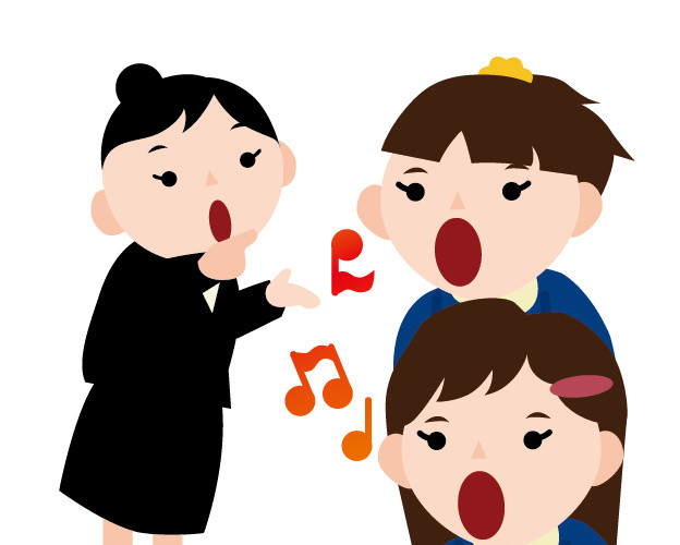 儿童才艺唱歌插画素材