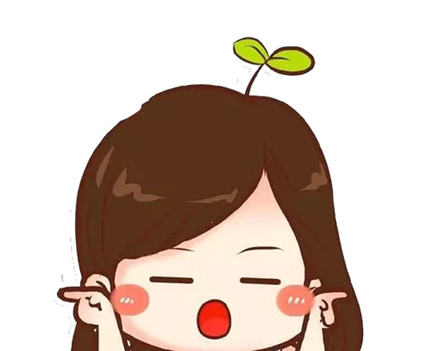 卡通可爱女孩唱歌插画素材