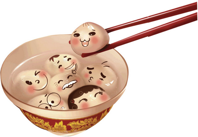 可爱卡通汤圆