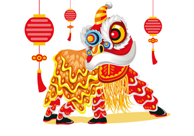 舞狮子免抠素材