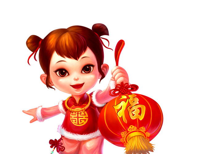 玩花灯的小朋友