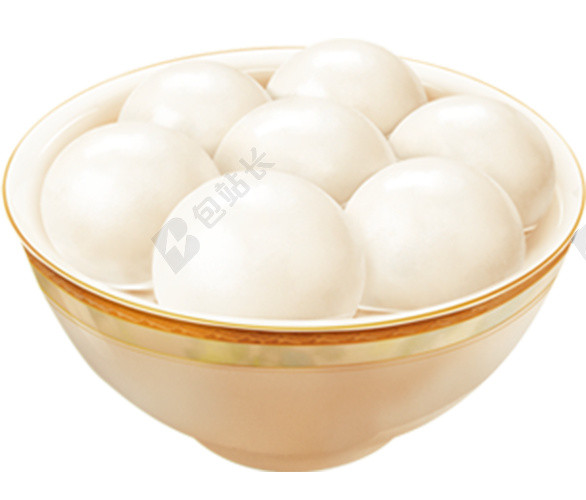 一碗汤圆免抠素材