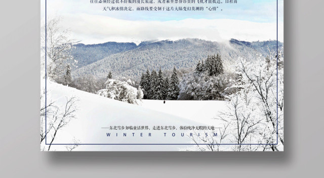 冬季旅游海报冬游雪乡冬天旅行旅游旅行社宣传海报