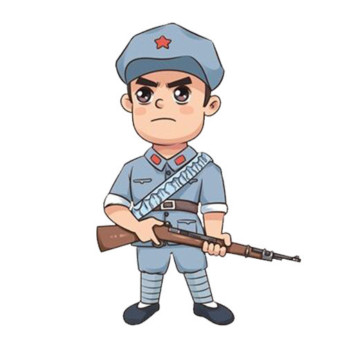 创意卡通军人形象素材矢量图片
