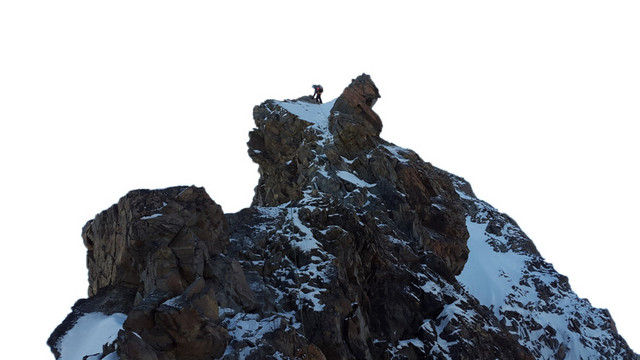 雪山攀岩真人探险素材