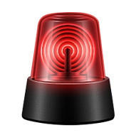 矢量卡通红色警示灯