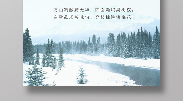 中国风二十四节气之大雪海报