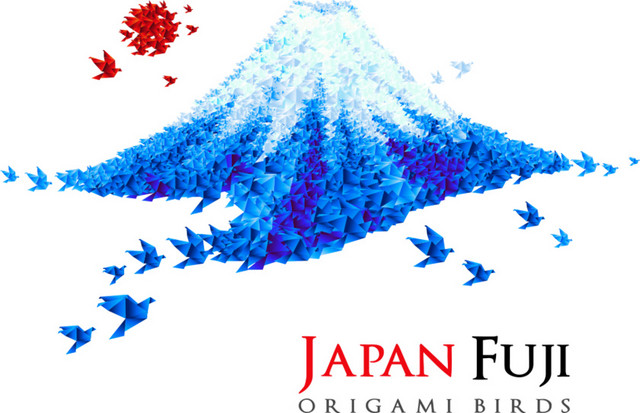 富士山千纸鹤