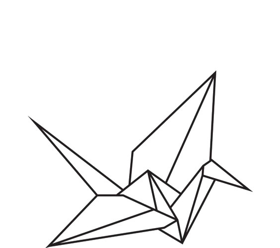 手绘千纸鹤