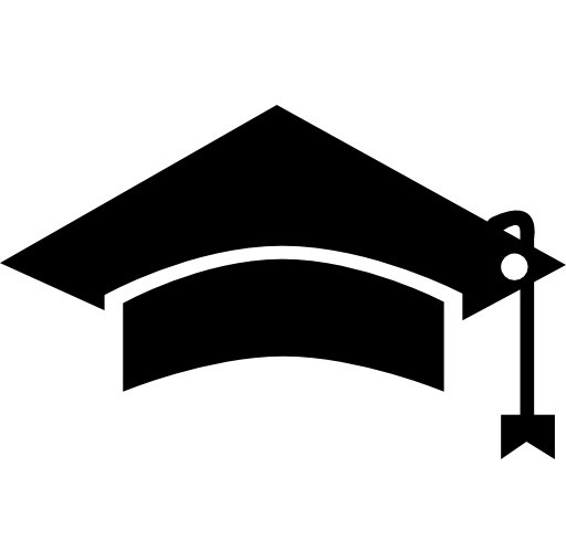 卡通黑色学位博士帽子素材