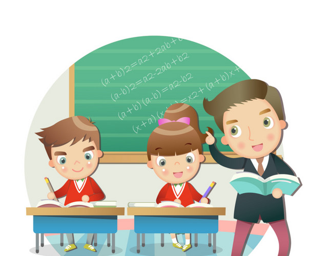 六一儿童节卡通小学生元素