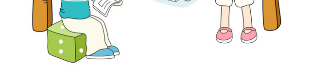 六一儿童节卡通小学生元素