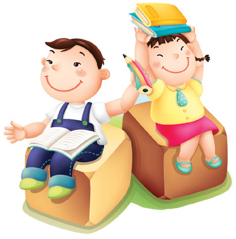 六一儿童节卡通小学生元素