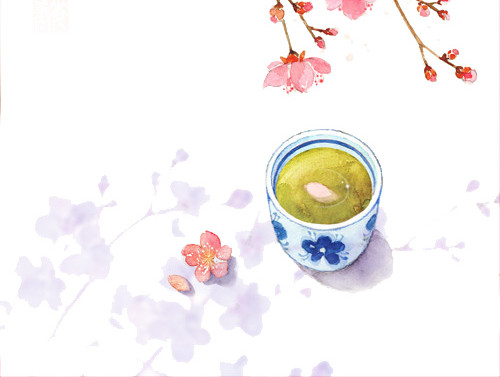 水彩梅花素材