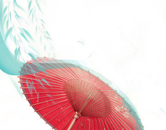 中国风古典文雅油纸伞素材PNG