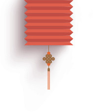 矢量扁平化多彩古灯笼素材