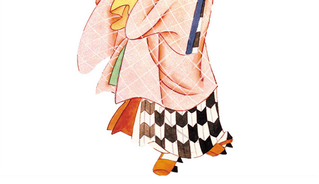 复古美女撑伞素材