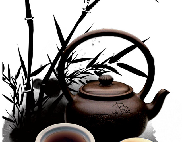 茶道茶具元素素材PNG
