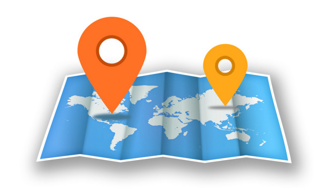 地图图标指示矢量素材