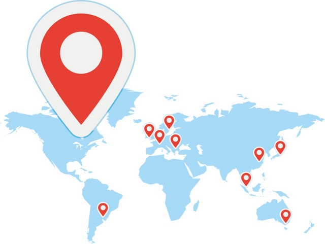 地图图标指示矢量素材