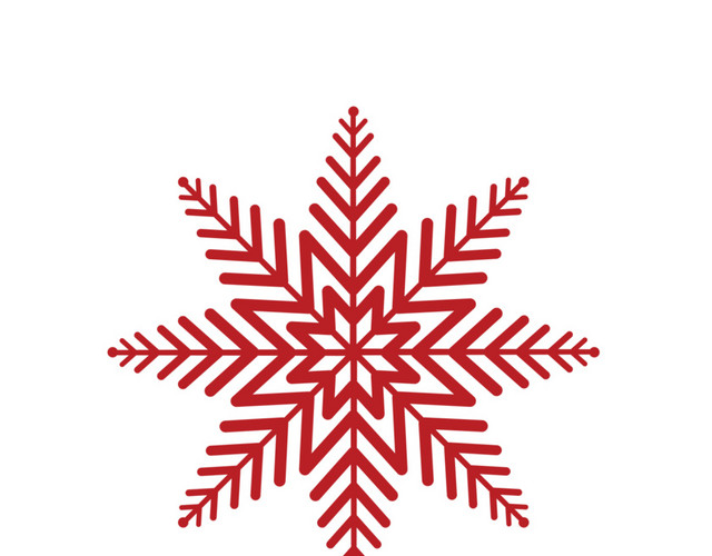 扁平圣诞雪花矢量素材