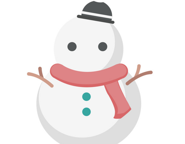可爱雪人矢量素材