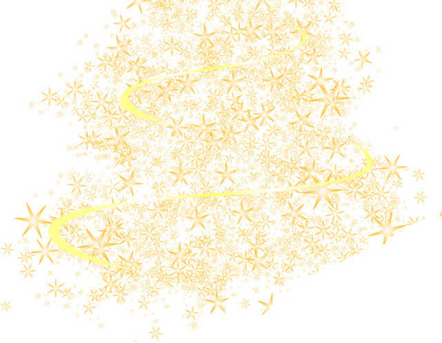 金色扁平圣诞树矢量素材