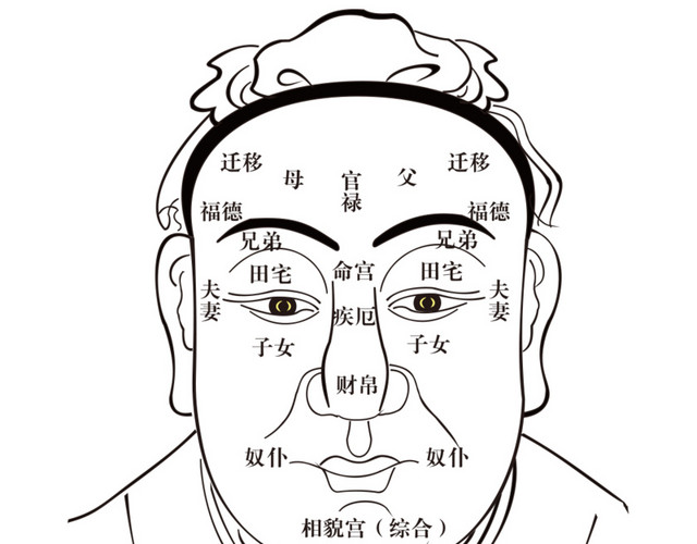古代面部十二宫图